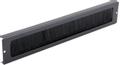 TOTEN kaapelinreikälevy, sopii 19"-kaappiin, harjoja, musta