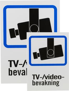 DELTACO Plastic sign TV / Video surveillance A4 + A5 (20-005)