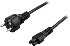 Deltaco Power CEE 7/7 (male) - Power IEC 60320 C5 Black 1m