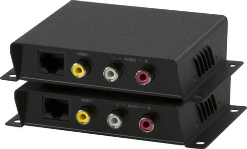 DELTACO Extender, Composite Video and analogue audio over TP-cable, 600m (CE01A)