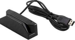 DELTACO Magnetic card reader, track 1 + 2 + 3, USB, black