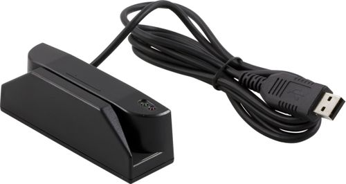 DELTACO Magnetic card reader, track 1 + 2 + 3, USB, black (TMSR-33K-SB)