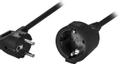 DELTACO Power CEE 7/7 (male) - Power CEE 7/4 (female) Black 3m