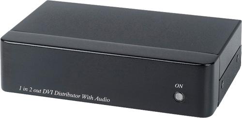 DELTACO DVI-splitter,  1 till 2 med ljud, DVI-I Single Link, (DD02A)