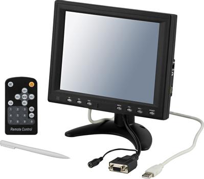DELTACO 8" TFT color screen, touchscreen,  remote, pen, audio, USB, VGA (TM8000)