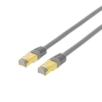 DELTACO FTP Cat7 patch cable 15m LSZH (halogen free), gray (STP-715)