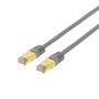 DELTACO FTP Cat7 patch cable 5m LSZH (halogen free), gray
