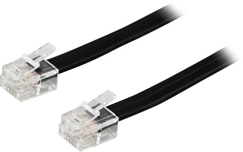 DELTACO modular cable RJ12 / 6C 3m, black (DEL-160B)