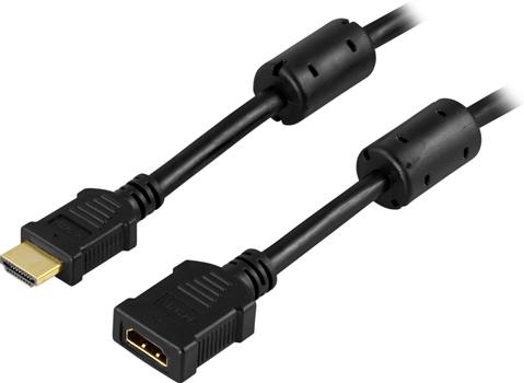 DELTACO HDMI 1.3 extension cable, HDMI Type A male - female, 1m, black (HDMI-121)