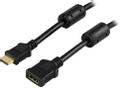 DELTACO HDMI extension cable, 19-pin male - female, 3m, black