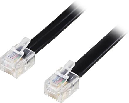 DELTACO modular cabling RJ12 / 6 C 2 m, black (DEL-159B)
