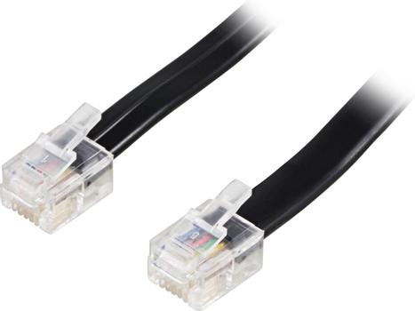 DELTACO modular cable RJ12 / 6C 5m, black (DEL-161B)