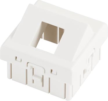 DELTACO RJ45-modul,  utan kontakt, 1 port, vit (FA-644-11MP WH3)