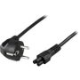 DELTACO Power CEE 7/7 (male) - Power IEC 60320 C5 Black 2m