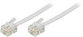 DELTACO modular cable, 6P4C (RJ11) to 6P4C (RJ11), 2m, white