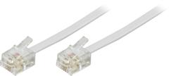 DELTACO modular cable, 6P4C (RJ11) to 6P4C (RJ11), 2m, white (DEL-159F)