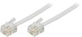 DELTACO modular cable, 6P4C (RJ11) to 6P4C (RJ11), 5m, white