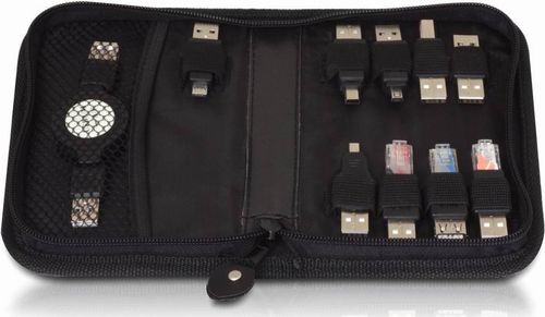 DELOCK Kabelväska med utdragbara kablar och adaptrar (18612)