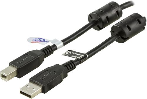 DELTACO USB 2.0 USB cable 3m Black (USB-230FS)