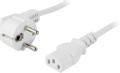 DELTACO Power CEE 7/7 (male) - Power IEC 60320 C13 White 3m