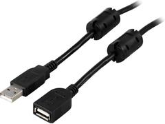 DELTACO USB 2.0 USB extension cable 2m Black