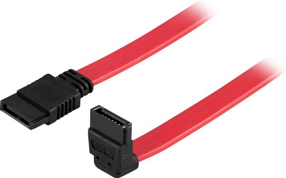 DELTACO Serial ATA / SAS cable Red 30cm (SATA-03A)
