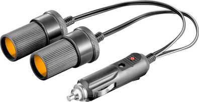 DELTACO Power splitter - cigarette lighter (11766)