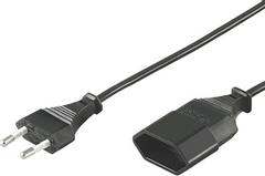 DELTACO Europlug (power CEE 7/16) (male) - Power IEC 60906-1 (female) Black 3m