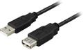 DELTACO USB 2.0 USB extension cable 1m Black
