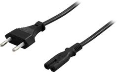 Deltaco DEL-109AP - Strømkabel - Europlug (hann) rett til IEC 60320 C7 rett - AC 250 V - 2.5 A - 10 m - svart