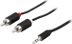 DELTACO Audio cable, 3.5mm male - 2xRCA male 0.5m, black