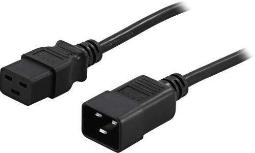 DELTACO Power IEC 60320 C19 Power IEC 60320 C20 Black 0.5m (DEL-112M-50)