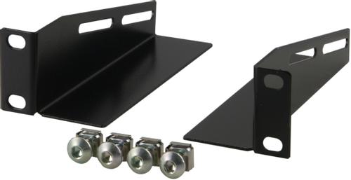 TOTEN L-stödskenor för 10"-skåp, 1U, 136mm djup, svart (98610004)