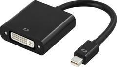 DELTACO Mini Displayport til DVI-I adapter - Sort