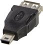 DELTACO USB adapter - 4-PIN USB type A (female) - mini-USB type A (male)
