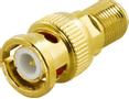 DELTACO Antenna adapter - BNC (male) - F-connector (female)
