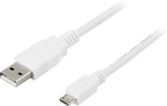 DELTACO USB 2.0 USB cable 25cm White