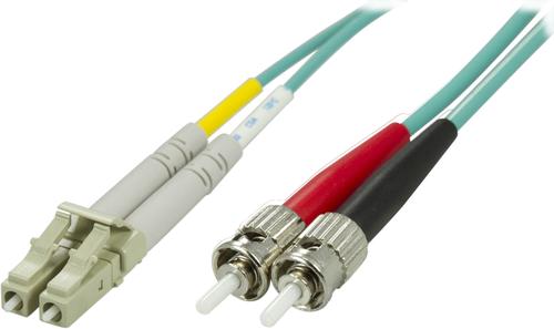DELTACO OM3 fiber cable LC - ST, duplex, multimode,  50/125, 2m (LCST-62)