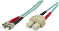 DELTACO OM3 fiber cable ST - SC, duplex, multimode, 50/125, 5m