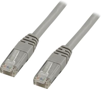 DELTACO Connecting cable - RJ-45 (male) to RJ-45 (male) - 1.5 m - UTP - CAT 6 - molded - gray (TP-611)