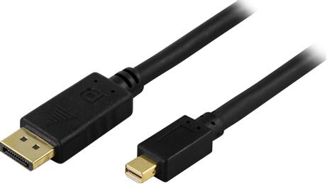 Deltaco DisplayPort-kabel - Mini DisplayPort (hann) til DisplayPort (hann) - 3 m - svart (DP-1131)