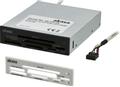 AKASA USB 2.0 minneskortläsare, intern, 3,5", 7 slot,svart/beige front
