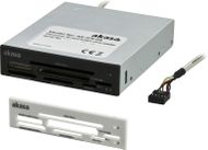 AKASA USB 2.0 minneskortläsare,  intern, 3,5", 7 slot, svart/ beige front (AK-ICR-09)