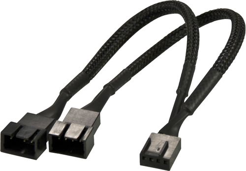 AKASA splitter för PWM-fläktar, 1x4-pin ha till 2x4-pin ho, svart (AK-CBFA04-15)