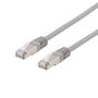 DELTACO S / FTP Cat6 patch cable, LSZH, 0.5m, gray