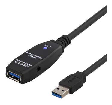 DELTACO USB 3.0 USB extension cable 7m Black (USB3-1004)