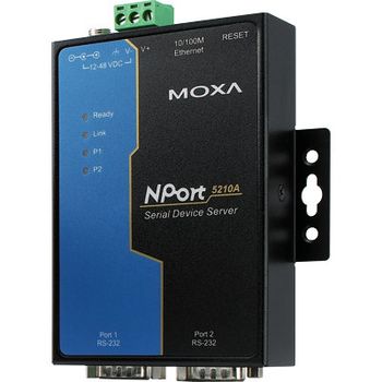 MOXA NPort serieportsserver,  2xRS-232, DB9 ha (NP-5210A)