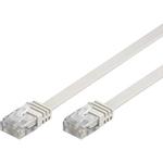 DELTACO UTP Cat6 thin patch cable 0.5m, white