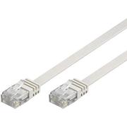 DELTACO U / UTP Cat6 patch cable, flat, gold-plated connectors, 5m, white