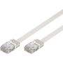 DELTACO U / UTP Cat6 patch cable, flat, gold-plated connectors, 5m, white